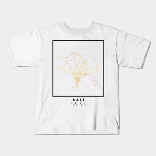 BALI INDONESIA CITY STREET MAP ART Kids T-Shirt